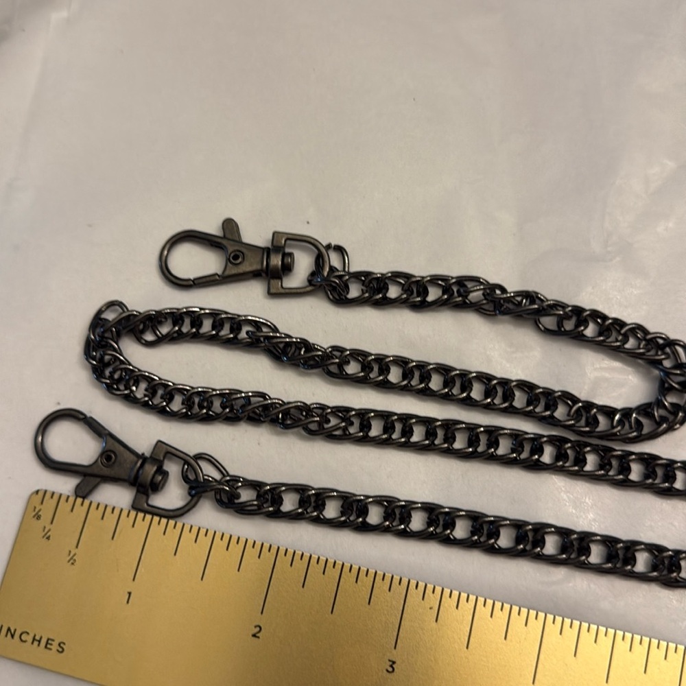 48 inch detachable gunmetal Chain crossbody Strap